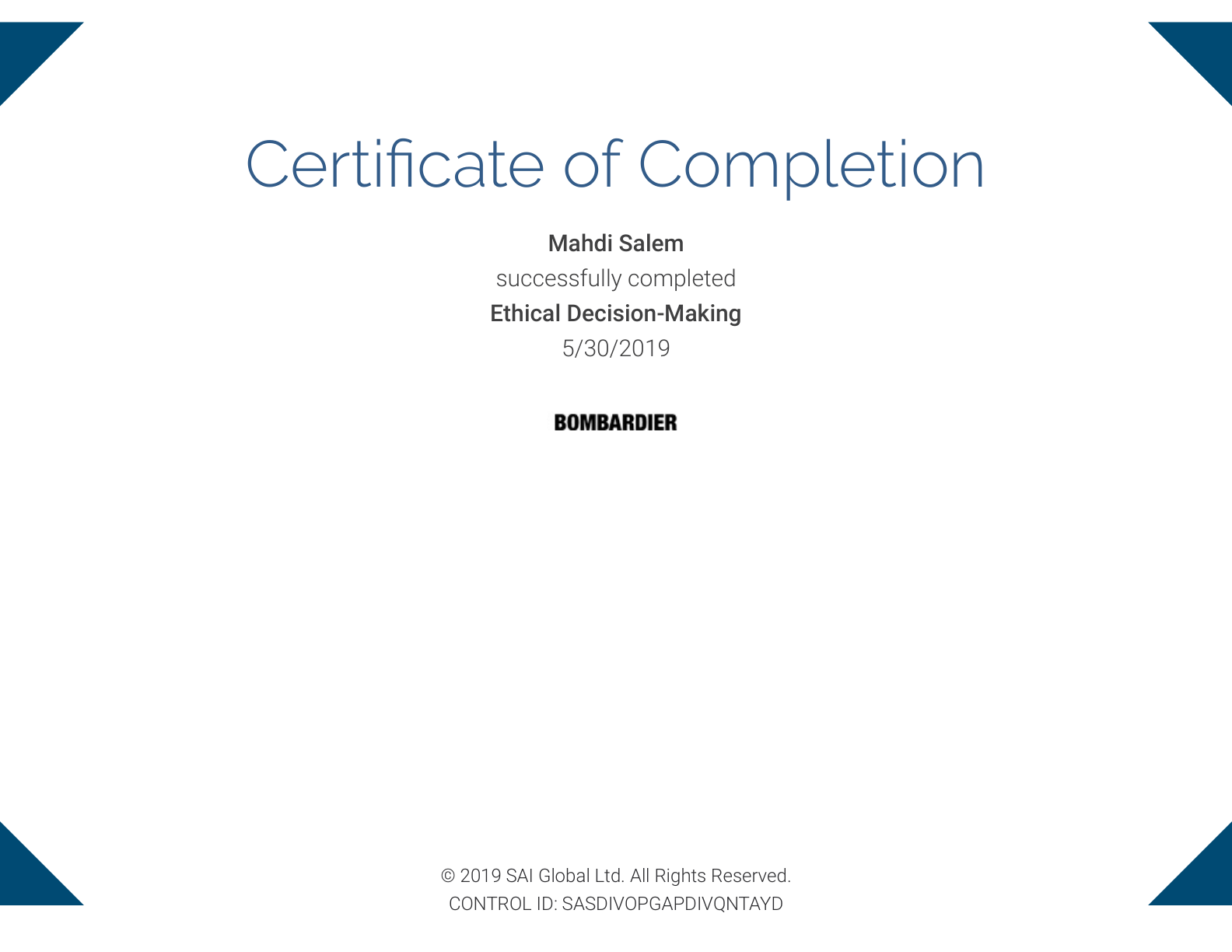 Ethical Decision Making & Integrity Framework