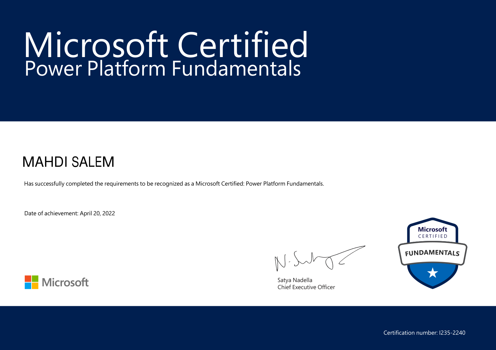 Microsoft Certified: Power Platform Fundamentals