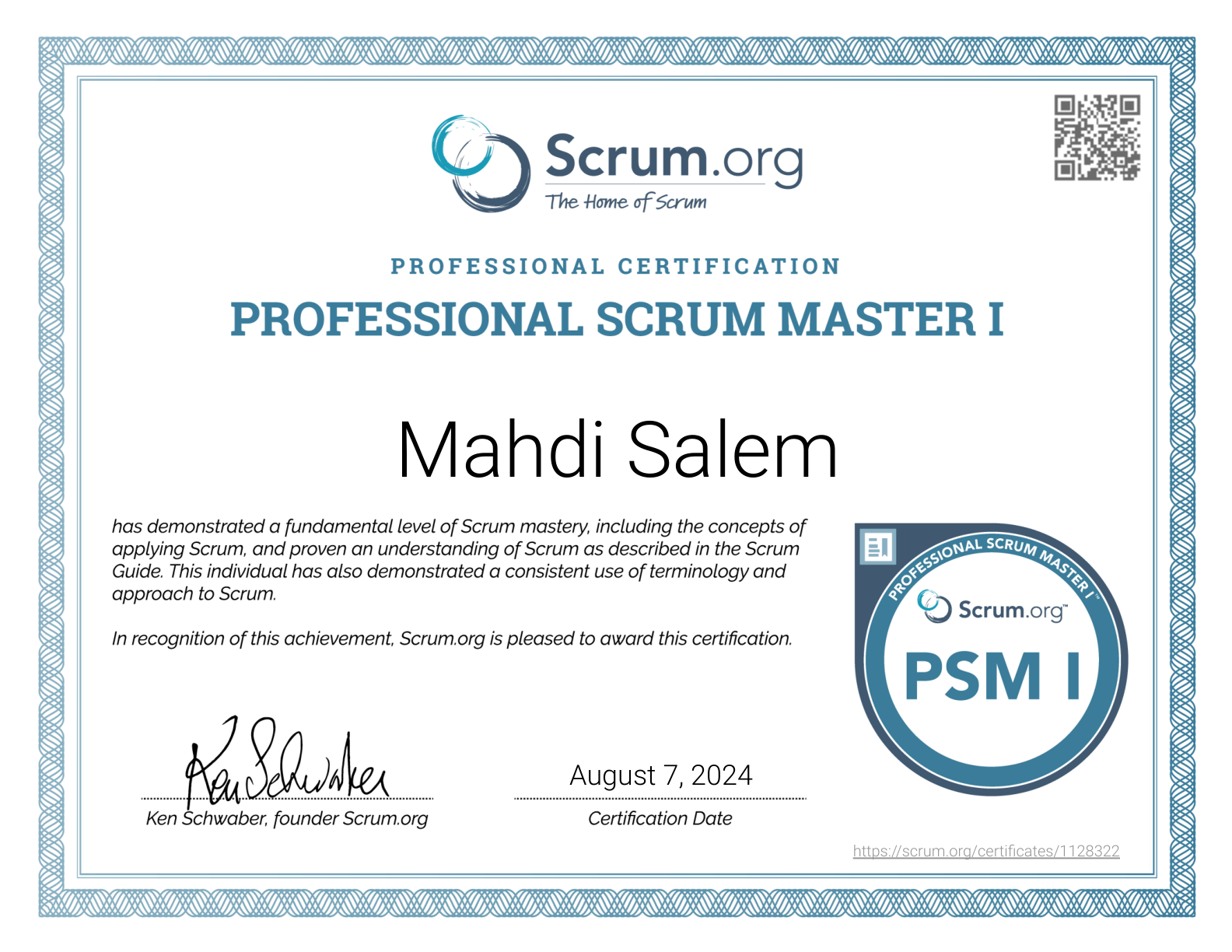 Professional Scrum Master™ I (PSM I)