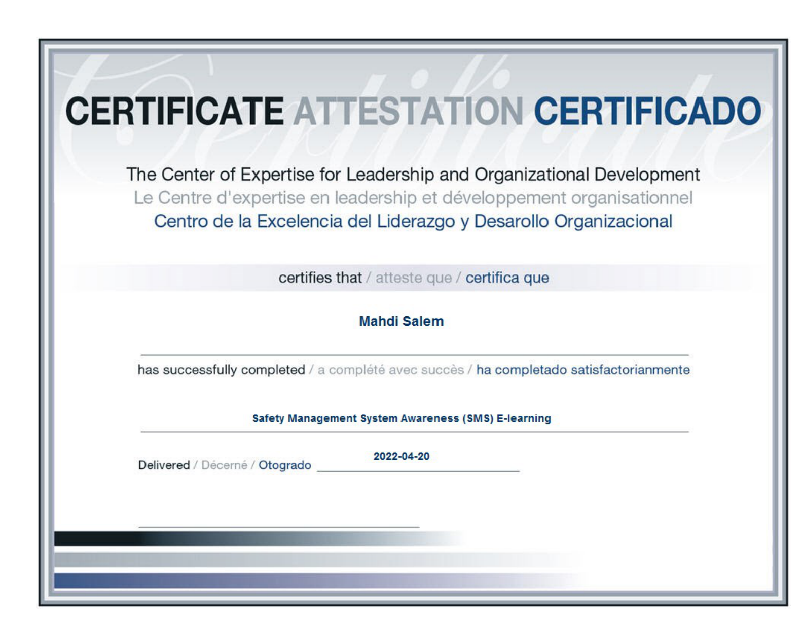 Safety Management System (SMS) Awareness